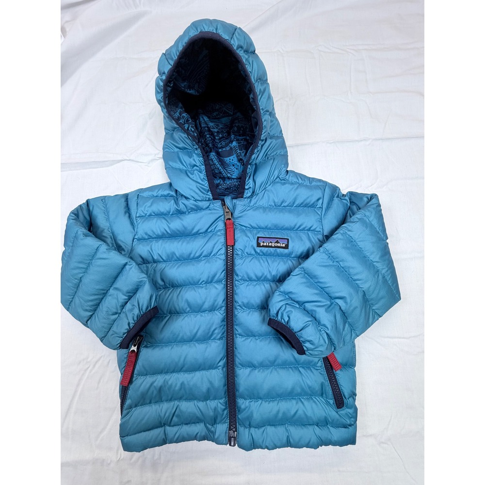 Patagonia Down boys baby toddler 2T Reversible Hooded Puffer Jacket